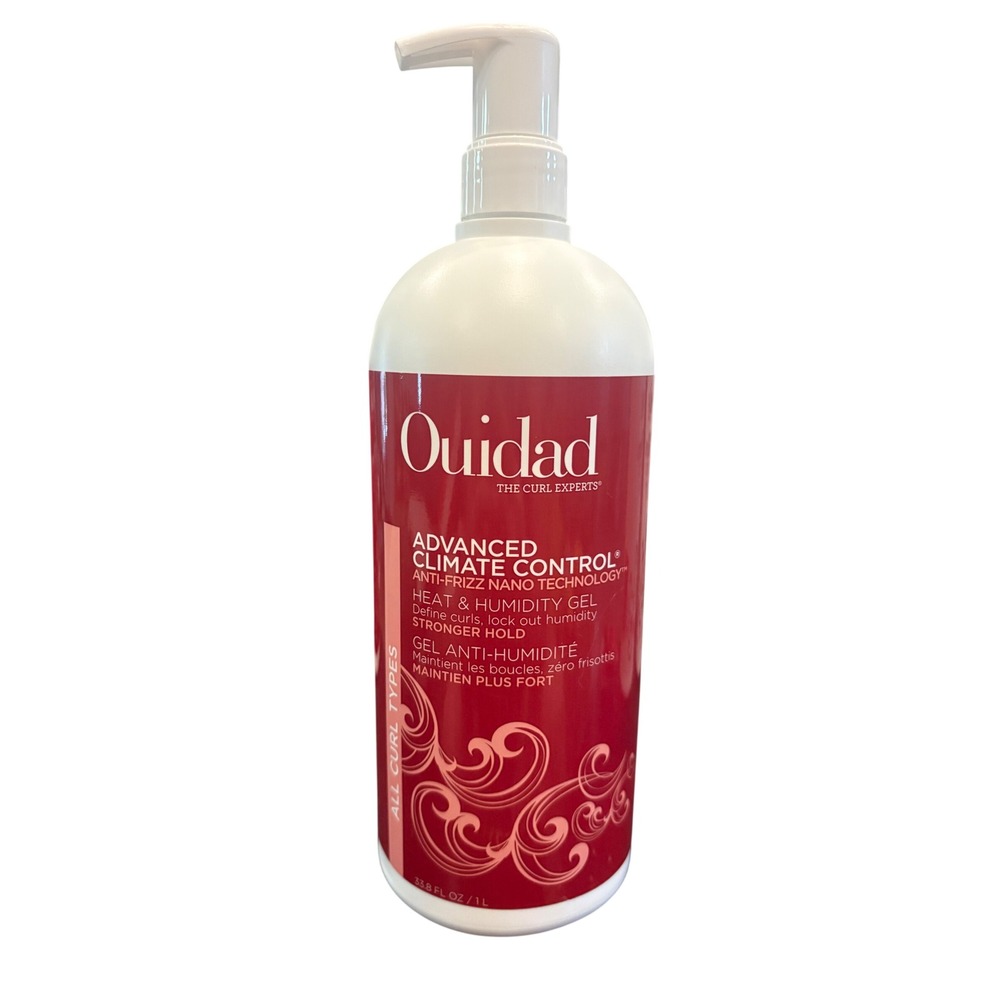 Ouidad Advanced Climate Control Heat & Humidity Gel Stronger Hold 33.8oz 1L Pump